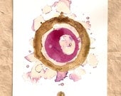 Blend Number 45 - Coffee Wine Tea - Original Watercolor Painting, Framed
