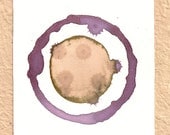 Blend Number 64 - Coffee, Wine & Tea - Original OOAK Watercolor Painting, Framed