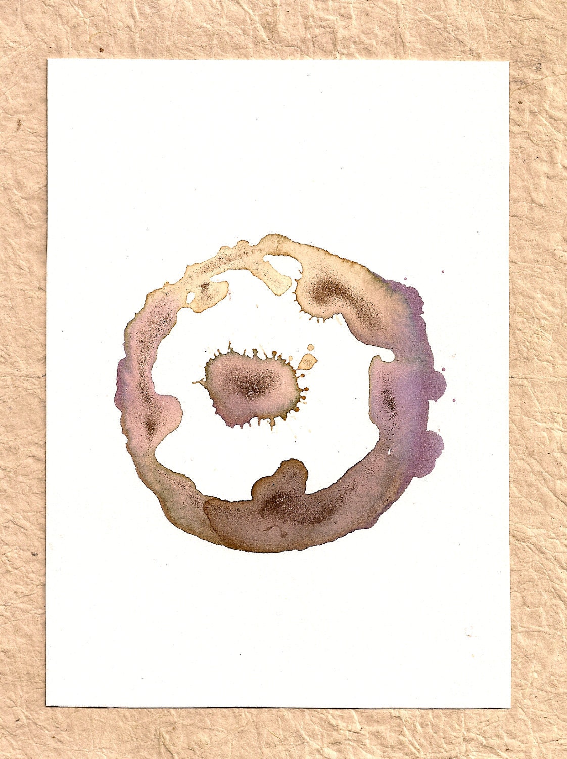 Blend Number 66 - Coffee, Wine & Tea - Original OOAK Watercolor Painting, Framed