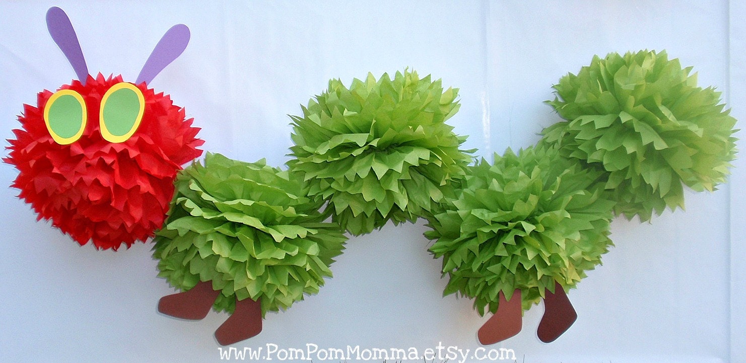 Hungry Caterpillar Inspired Pom