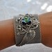 Cuff Bracelet,Swarovski Crystal Sphrinx Cuff Bracelet,Vintage Style,Large Cuff,Antique Silver,Victorian,Art Nouveau,Wings,CASPIAN