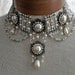 Victorian Wedding,Bridal Jewelry,Bridal Statement Necklace,Bridal Choker,Rhinestone Choker,Pearl Choker,Swarovski Crystal Pearl