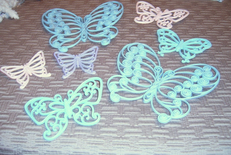 30% Off Sale Wall Butterflies,Vintage, Syroco Butterfilies, Upcycled, Butterflies, Collections