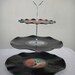 3 Tier Cup Cake Stand Vintage Retro Vinyl Record Rockabilly Wedding / Rock n Roll / Kitchen / Supertramp