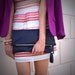 SALE - Navy Leather Foldover Clutch