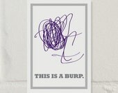Funny burp postcard