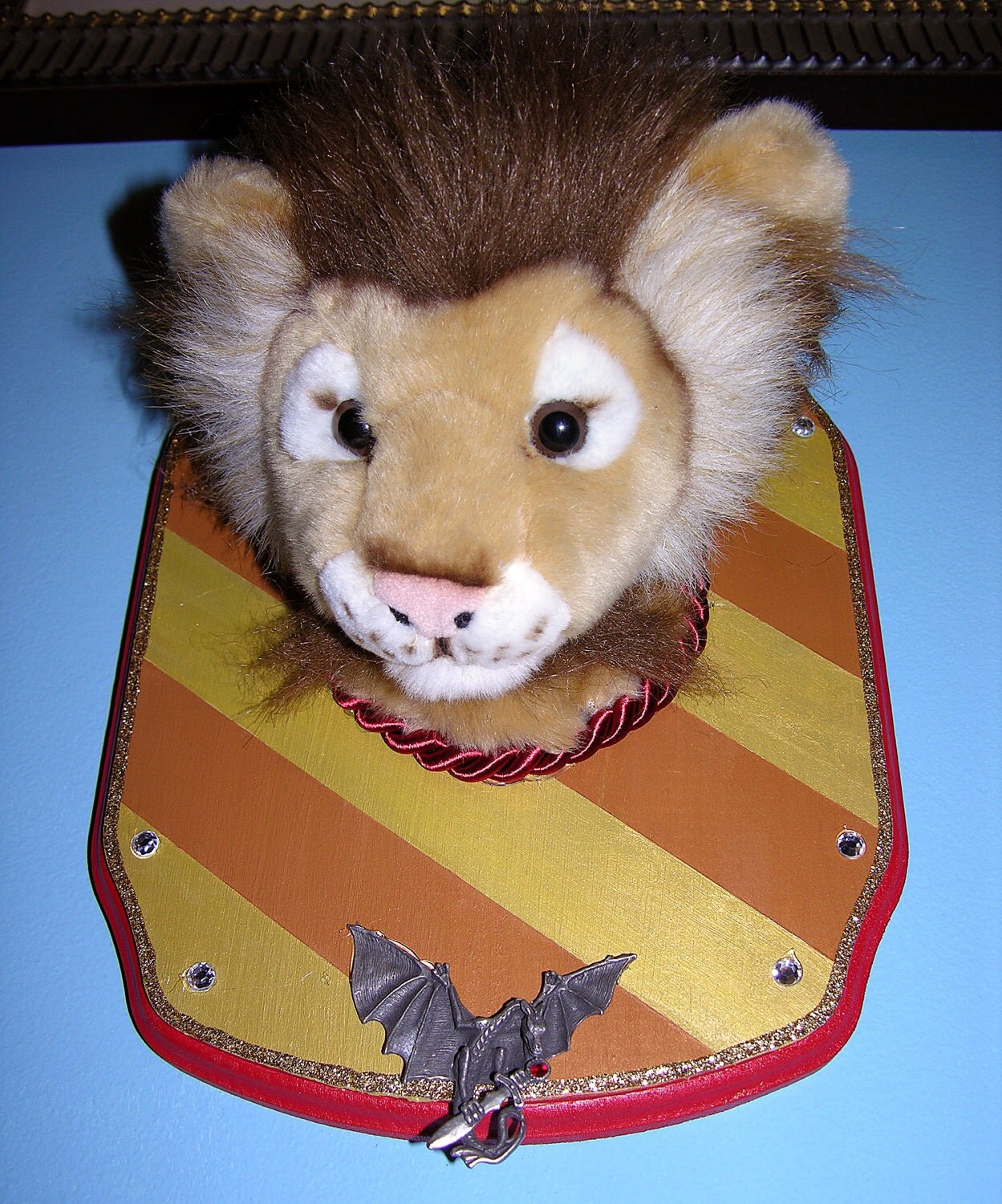 Items similar to Faux Stuffed Lion Animal Head Mount on Etsy