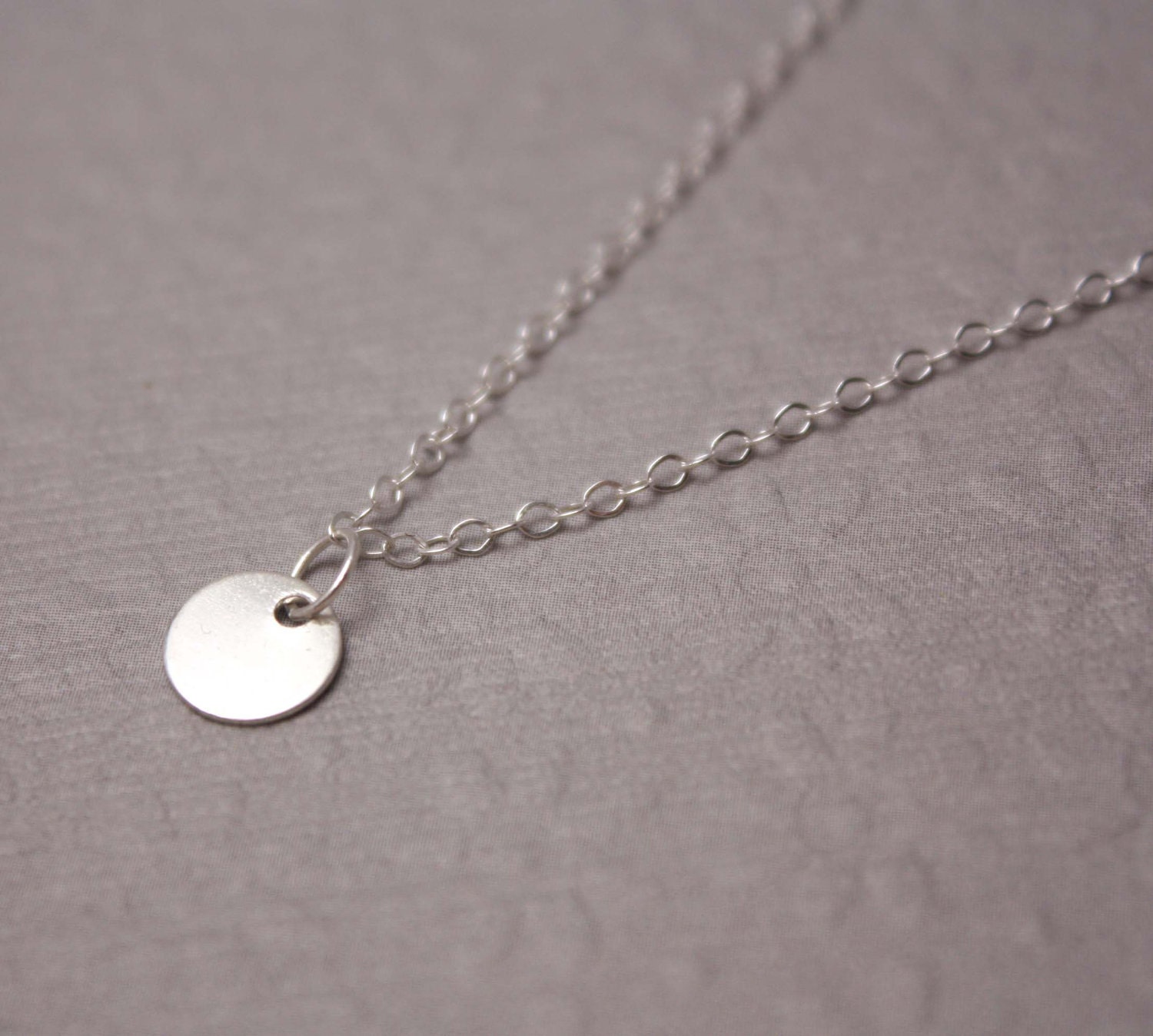 Tiny Silver Dot Necklace - simple everyday jewelry - bright silver round tiny drops - everyday necklace