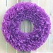 Spring Clearance Sale --- 15" Indoor/Outdoor Wreath --- Violet --- Ready to Ship