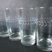 Vintage Set of 4 Etched Drinking Glasses - Midcentury Glassware - Really Keen Glasses