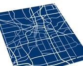 Akron, OH City Art Print / Ohio Map University Grad Gift / 8x10 Digital Print / Choose your Color