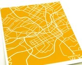 Knoxville City Map Art Print / UT University of Tennessee Vols Grad Gift Dorm Decor / 8x10 Digital Print / Choose your color