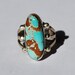 Vintage Native American Turquoise Ring: Size 8.5