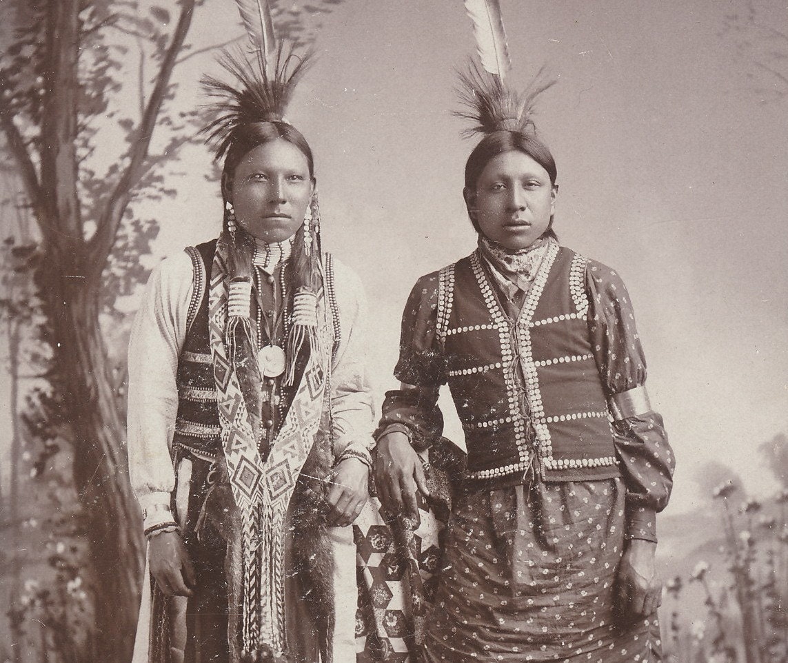 Bear Man & Rambler Native American Oklahoma Territory cabinet card