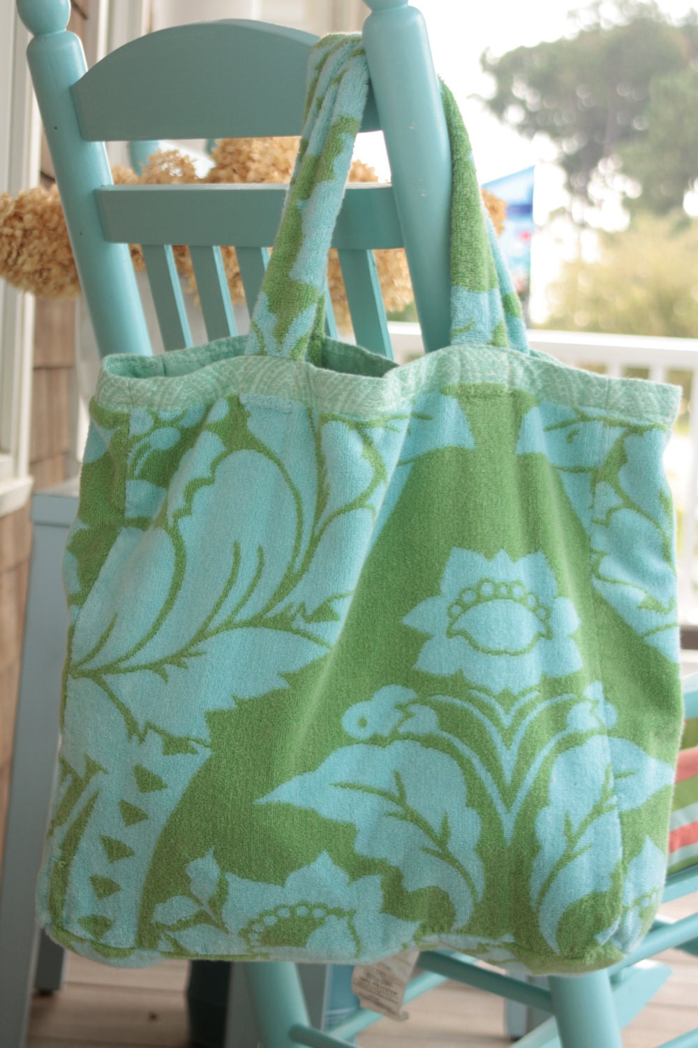 terry cloth beach tote