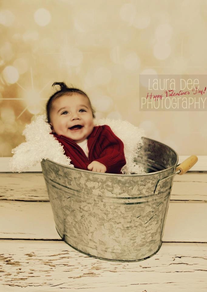 4' x 4'  GOLD GLITTER HOLIDAY Vinyl Backdrop for Children, Babies Bokeh