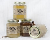 Organic Pure Raw Honey Tea SET of 3, 8 oz Jars.