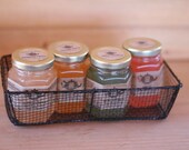 Pure Raw Honey Tea, Gift set of 4 with wire gift basket. Choose your favorite flavors. 5 oz.