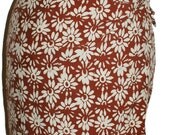 Brown and Cream Batik Wrap Mini Skirt