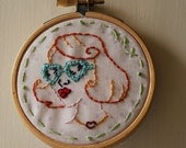 Red head Embroidery - 3in Hoop Art