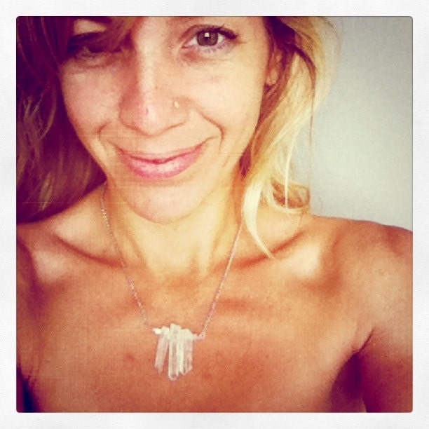 3 Crystal Point necklace - truly "magical" - on a silver plated chain