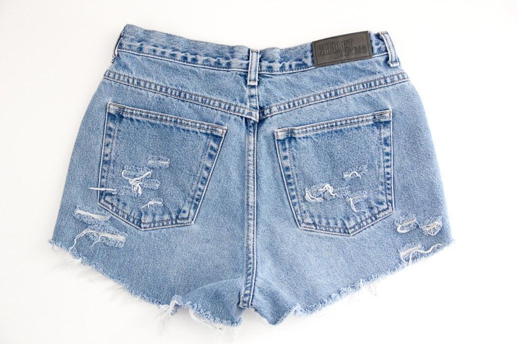 Cheetah Leopard Print Shorts Hand Painted Vintage Distressed High Waisted Denim Upcycled Hippie Boho Hipster Coachella W30