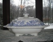 Spode Copeland Mayflower Pattern Rectangular Covered Vegetable Dish