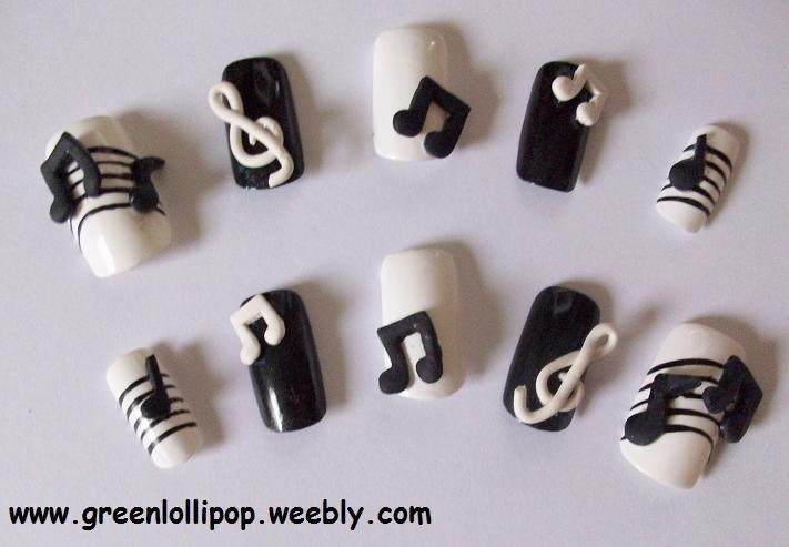 Japanese 3D Nail Art Set - Music Notes
