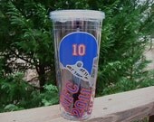 NY Giants Personalized NFC Champions 20 Ounce Acrylic Cup - Done in Giants Red, Blue and Silver