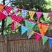 Fabric mini pennant banner bunting, Birthday party decoration, Michael Miller's Gypsy Bandana, photo prop