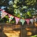 Kumari Garden Holiday fabric pennant banner, Christmas bunting decoration, photo prop