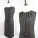 Vintage 1960s Designer Metallic Crepe Cocktail Dress - Medium