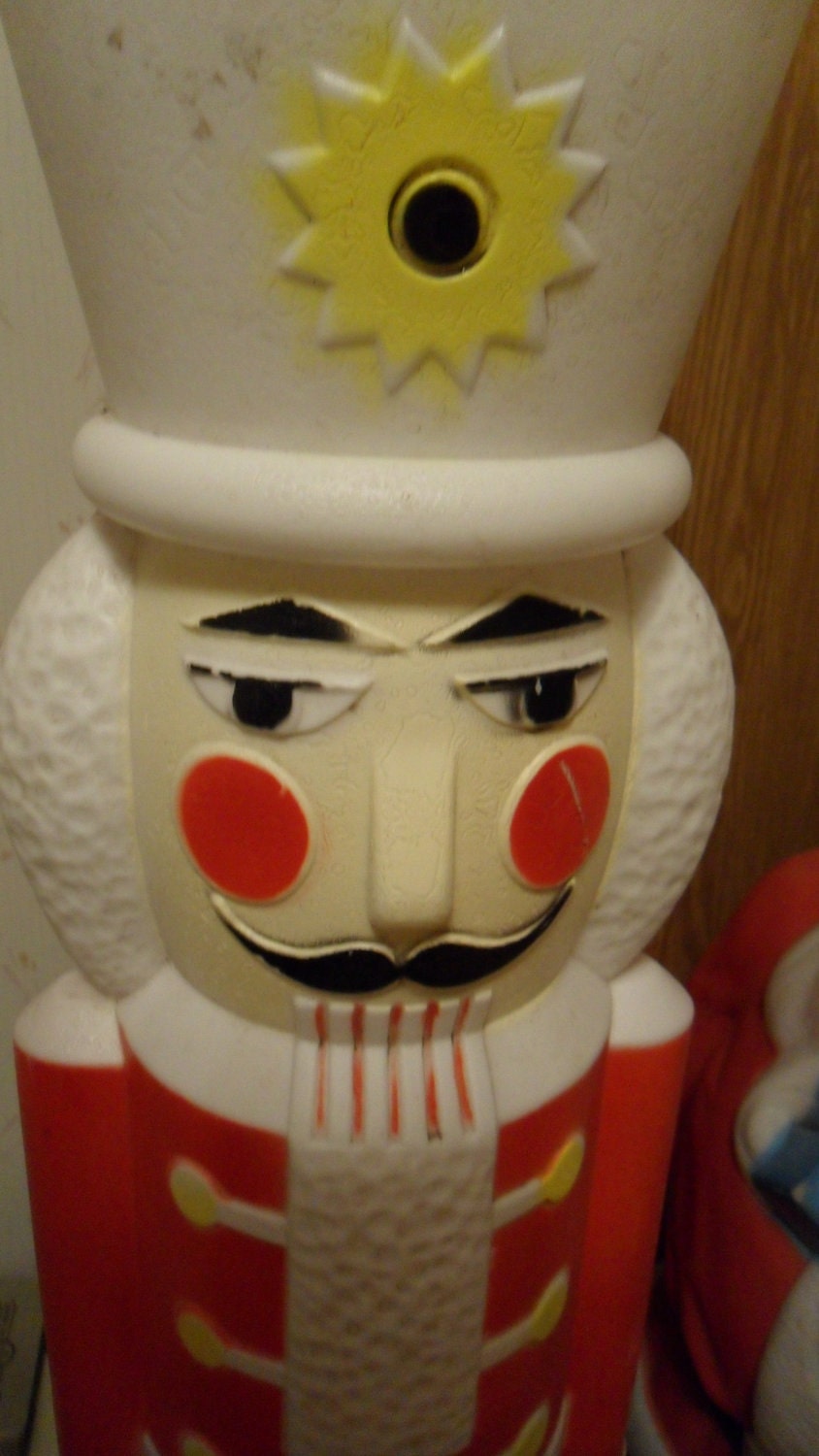 1987 Blow Mold Outdoor Nutcracker Ornament 40 inches tall