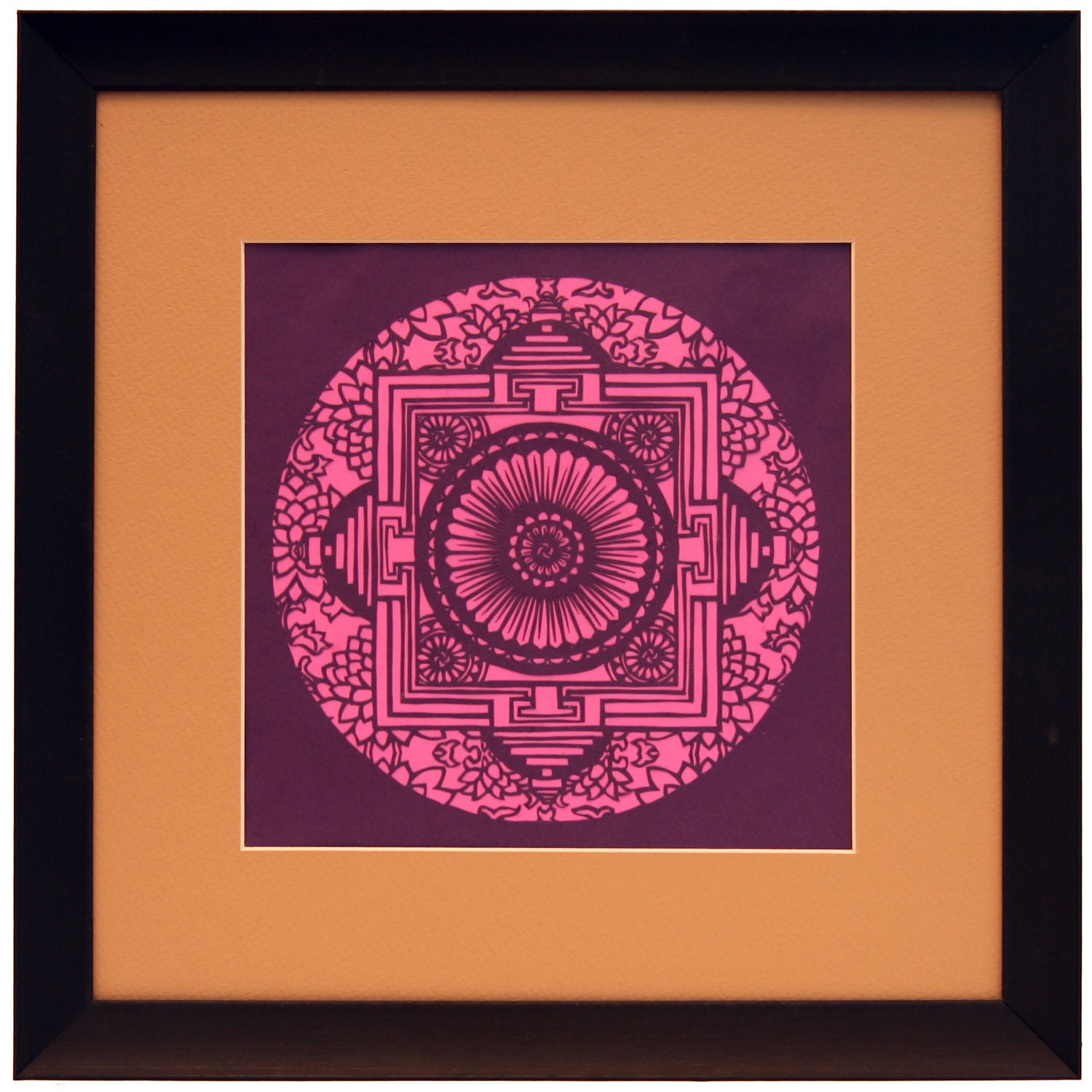 Paper Cut Original - Purple Geometric Mandala