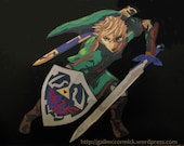 Twilight Princess Link - Paper Cut - 5x7 PRINT