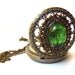 Victoria and a Emerald Bewitched Ending: Pocket watch Locket style necklace--Mother's Day Gift