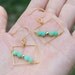 Square earrings (Intersect series) - gold earrings - chrysoprase and pyrite earrings - gold jewelry - Geometric