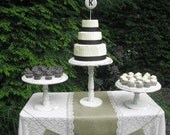 Shabby Chic Wedding Cake Stand Set of 3