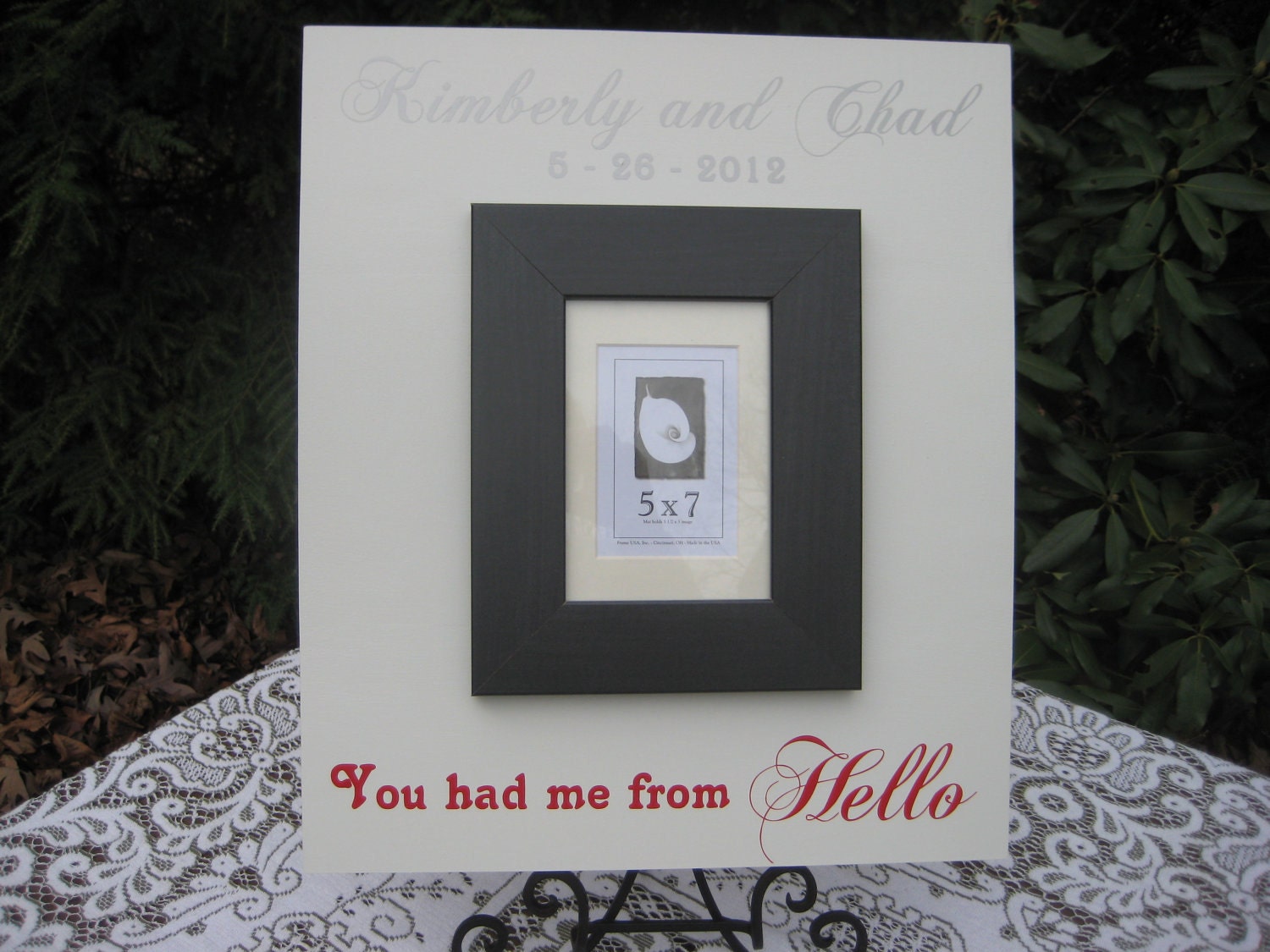 Wedding Picture Frame Personalized