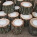 Rustic Wedding Decor Logs Tealights 7 Hour Candles