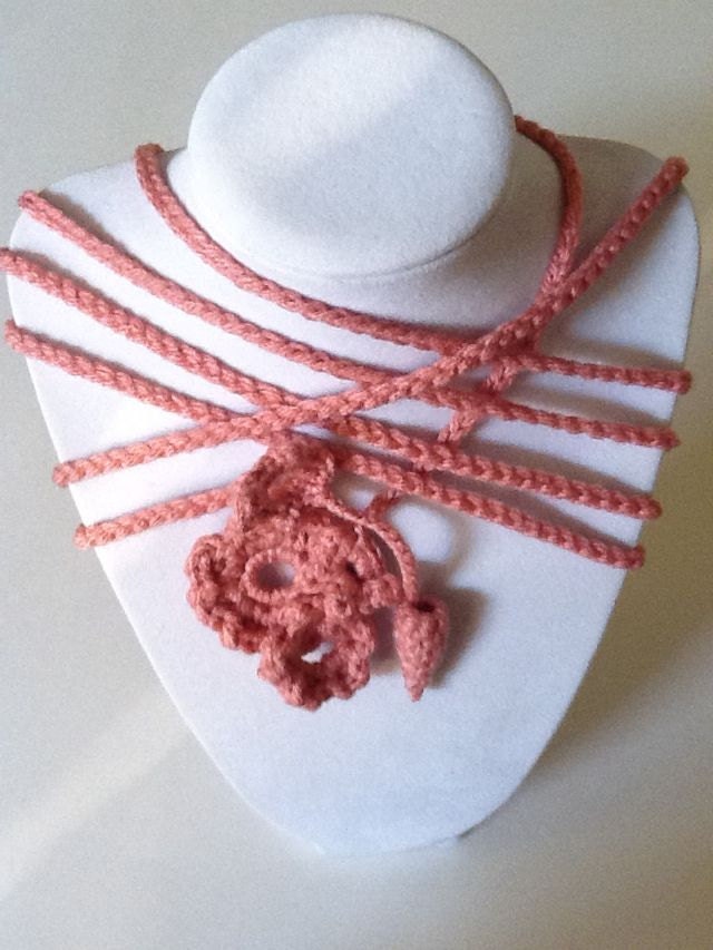 Flower Handmade Crochet Necklace