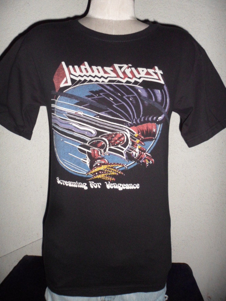 vintage t-shirt Judas Priest screaming for vengeance small black