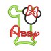 Minnie Mouse Applique, Minnie Ears, Minnie Head, Applique Number, Embroidery Design, Minnie Applique, Minnie Birthday (C55)
