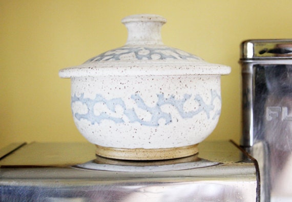 Small Carved Covered Casserole