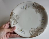Vintage Art Deco Gold Trim Pastel Plate