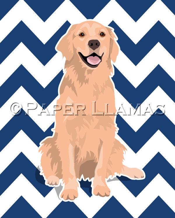 Golden Retriever Dog art print  - custom dog wall art - puppy pictures custom dog portrait