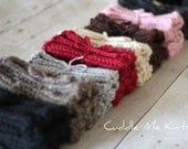 Knit Boot Cuffs, Chunky Ribbed Boot Socks, One Pair, Choose Your Color