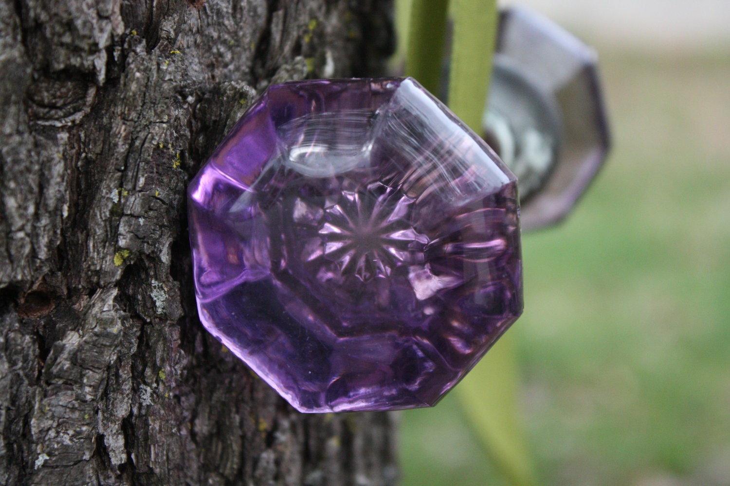 Purple Vintage Glass Door Knob Cottage Wreath by KimberlysTreasure
