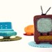 Needle Felted Retro Living-room Play Set- Natural Toys