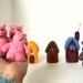 Needle Felted Three Little Pigs Play Set- Natural Toys